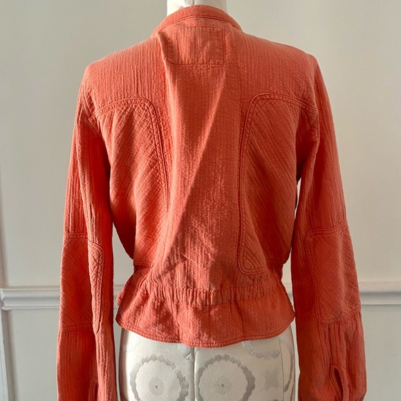NWT Anthropologie Coral Zip Lightweight Quilted Moto Jacket Size Medium - Picture 5 of 6